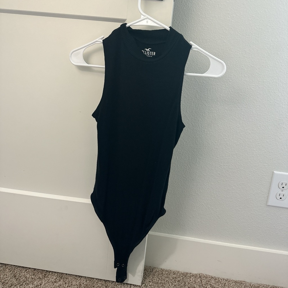 Hollister Black Sleeveless Fitted Bodysuit